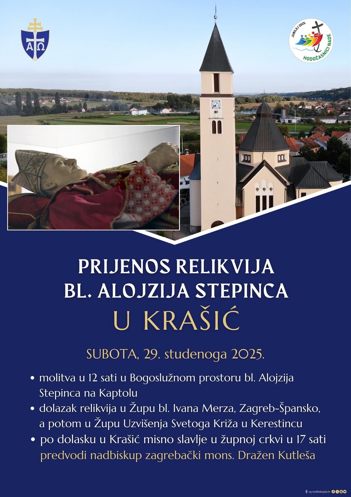 Prijenos relikvija bl. Alojzija Stepinca u Krašić